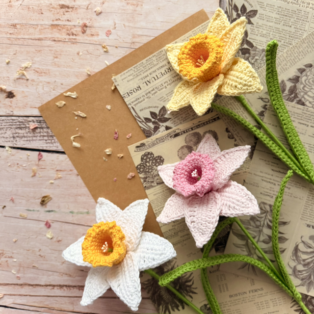 Jonquille et sa feuille (personnalisable pour créer votre bouquet)