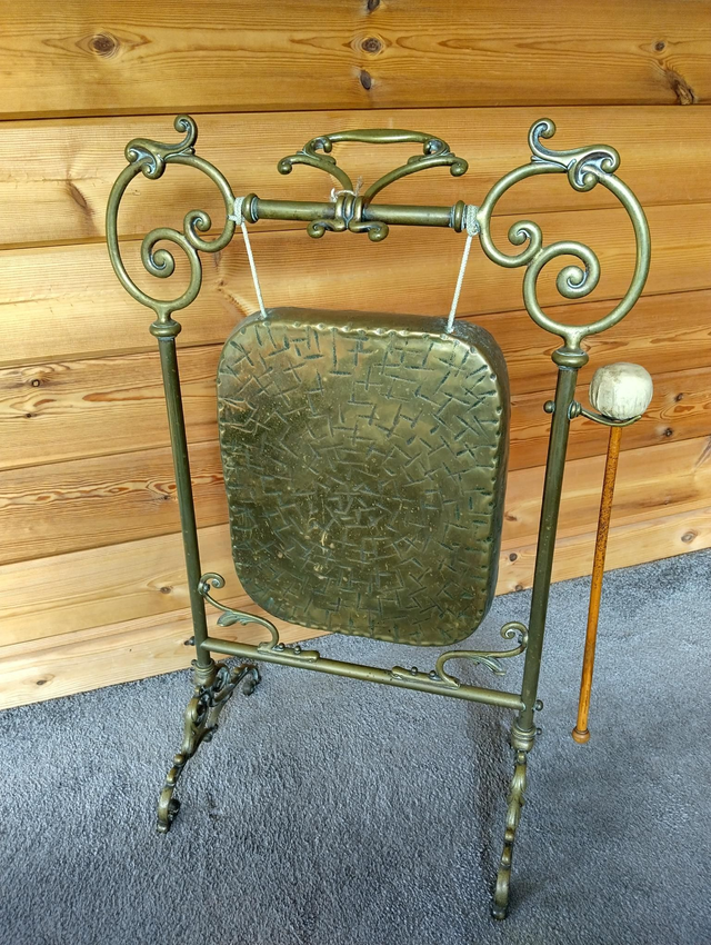 Brass Art Nouveau Gong