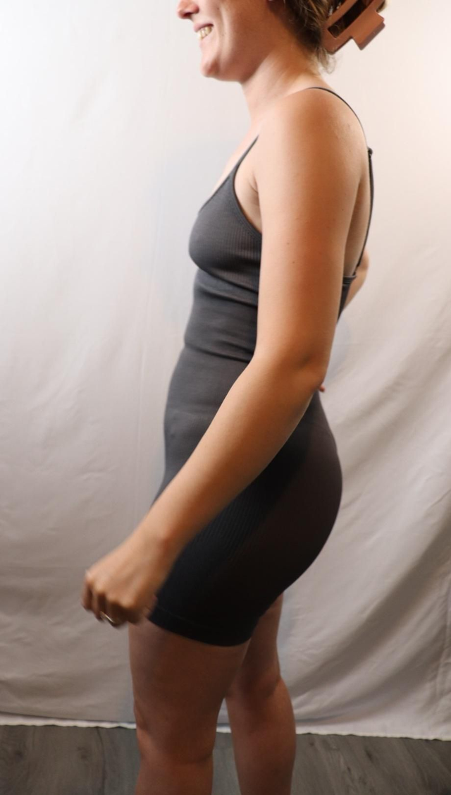 Ribbed Thin Strap Bodysuit