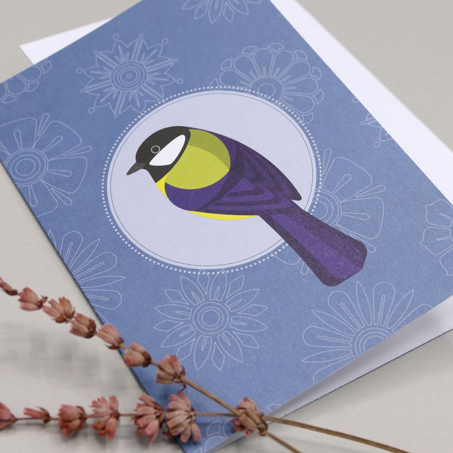 Grußkarte &quot;Kohlmeise&quot; (jeder Anlass)