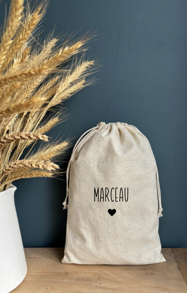 Pochon &quot;Prénom coeur&quot; - Personnalisable