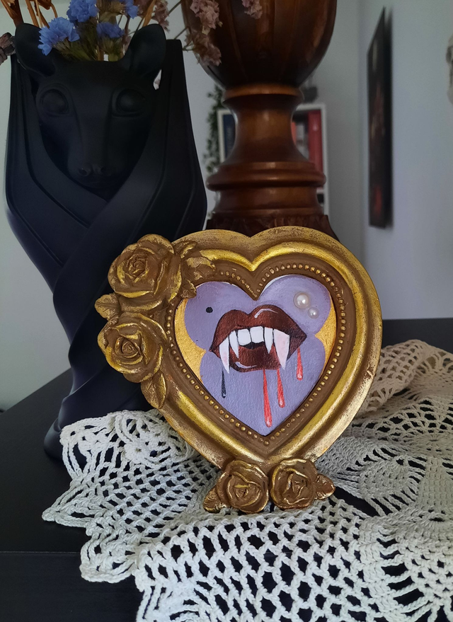 Peinture - Vampire kiss 