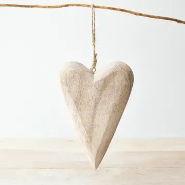 WOODEN HANGING HEART