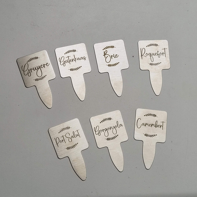 Set met 7 kaasstekers voor kaasplankje