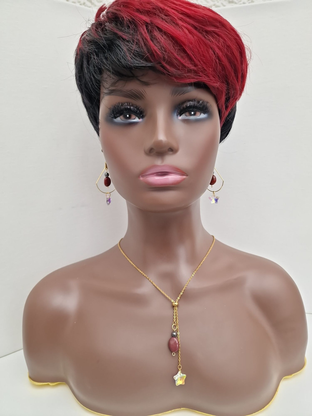 Parure Bijoux Acier Pierre Mokaite Hématite Etoiles Cristal