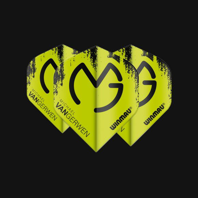 Winmau Mega Standard Flight MvG Black &amp; Green 5023231011886