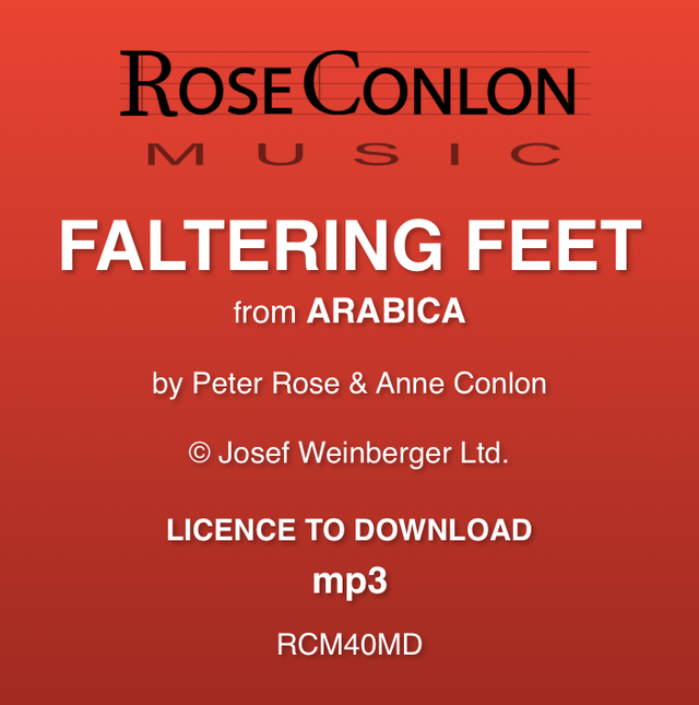 FALTERING FEET  (from Arabica by Peter Rose &amp; Anne Conlon)