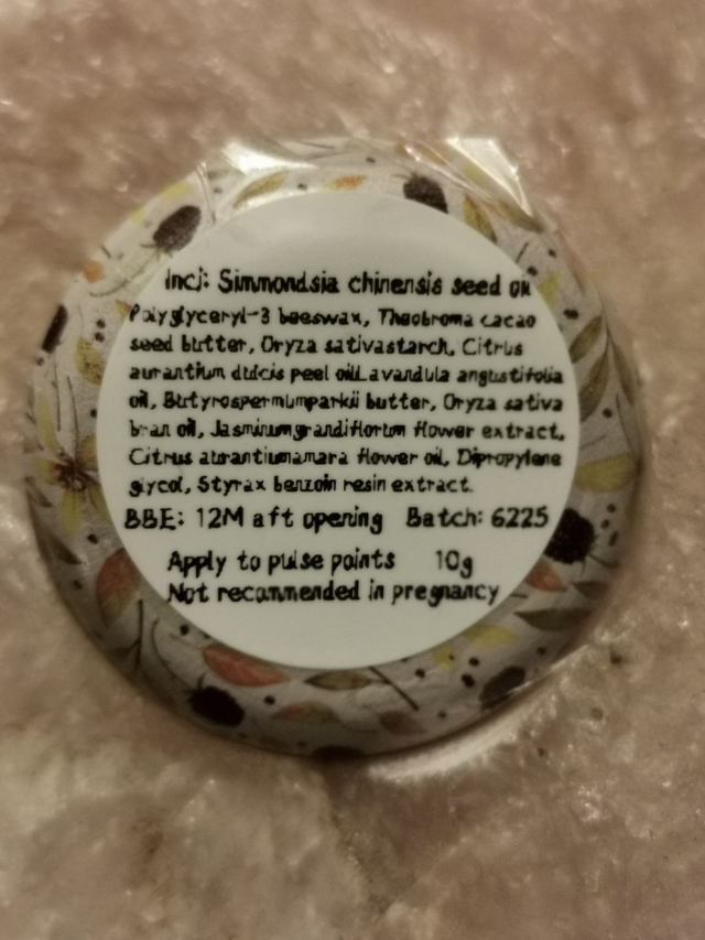 Perfume balm Purple Meadow (organic ingredents). 10g