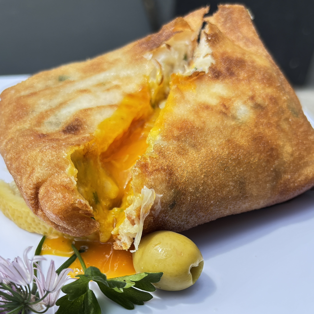 Croustillant à l’œuf coulant