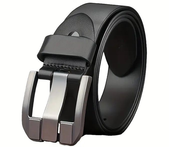 Ceinture Rétro noir Pour Hommes 130 cm Boucle À Épingle