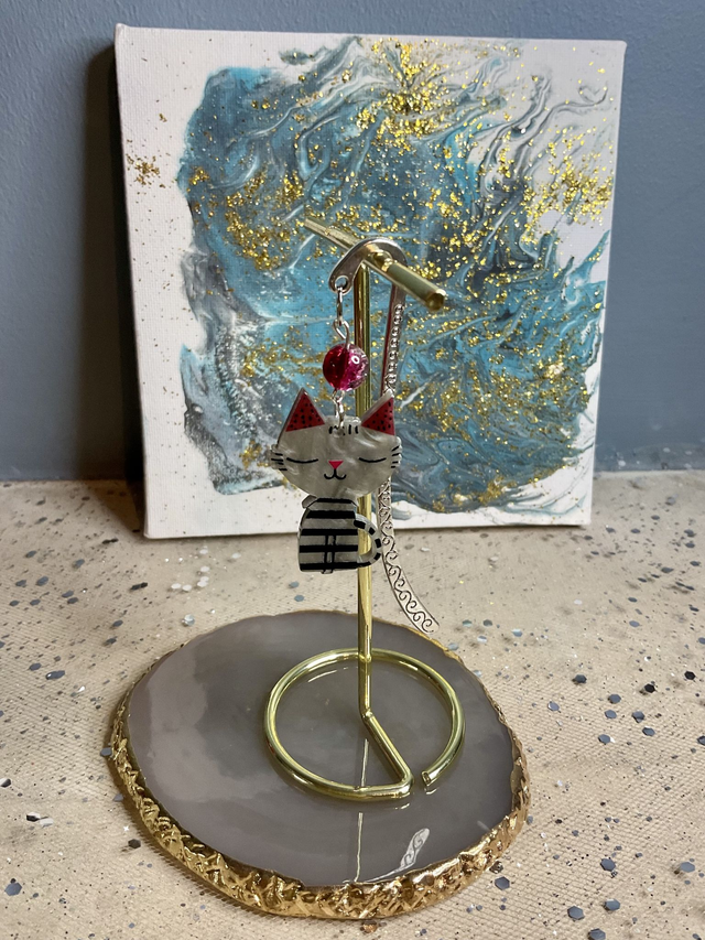 Handmade bookmark with colourful beads.