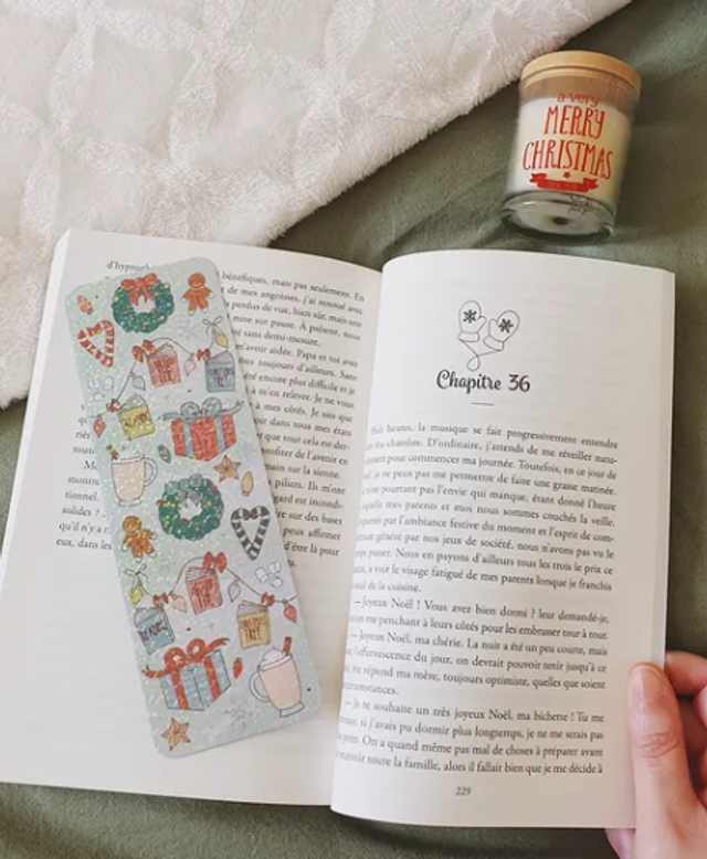 Marque-page de Noël - Vert