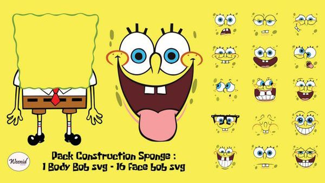 bob sponge eponge svg calligraphy, Alphabet, Font, Letters, Customize Gift, Cricut, Cut File, Otf, Printable Design Files