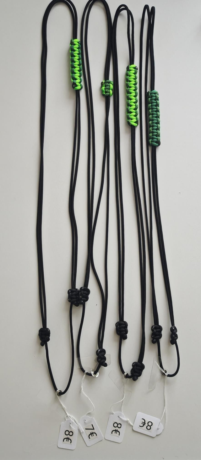 Bandoulière (verte) de téléphone RÉGLABLE en paracorde