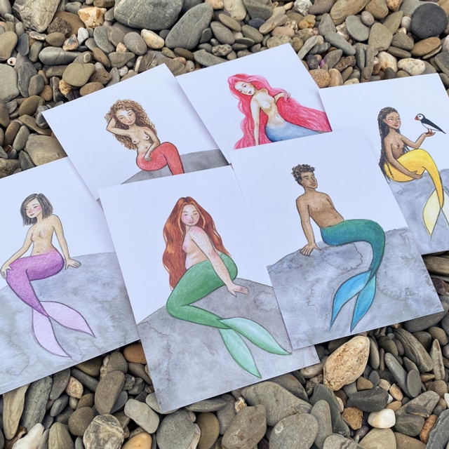 Quinn Shipton - A5 Mermaid prints