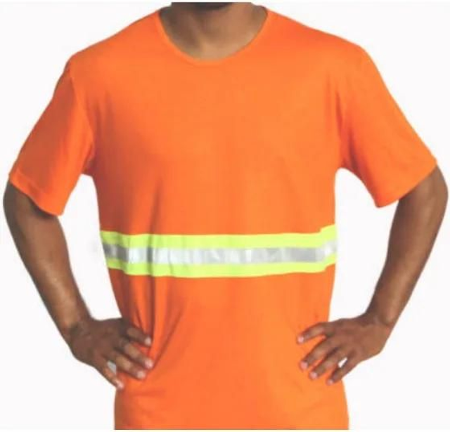 Kit 08 Camisas Manga Curta Faixas Refletiva Construção Civil A Fabrica Maquinas