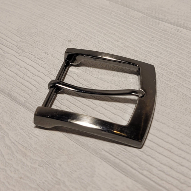 Gürtelschnalle Glanzschwarz 39mm