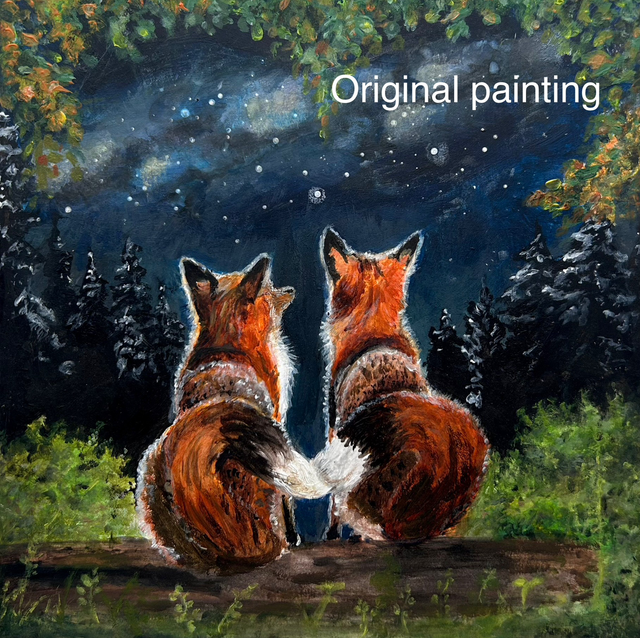 Art Print - Foxes in Love