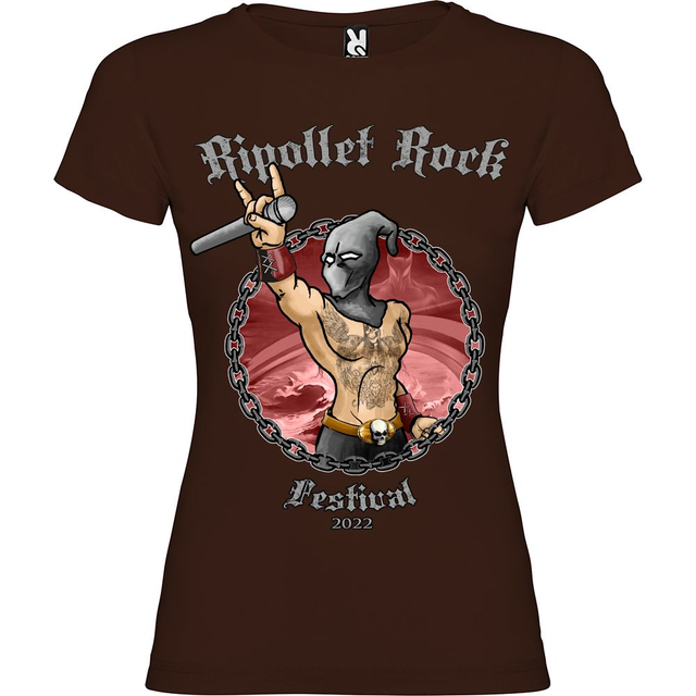 Camiseta Marrón Mujer Ripollet Rock 2022