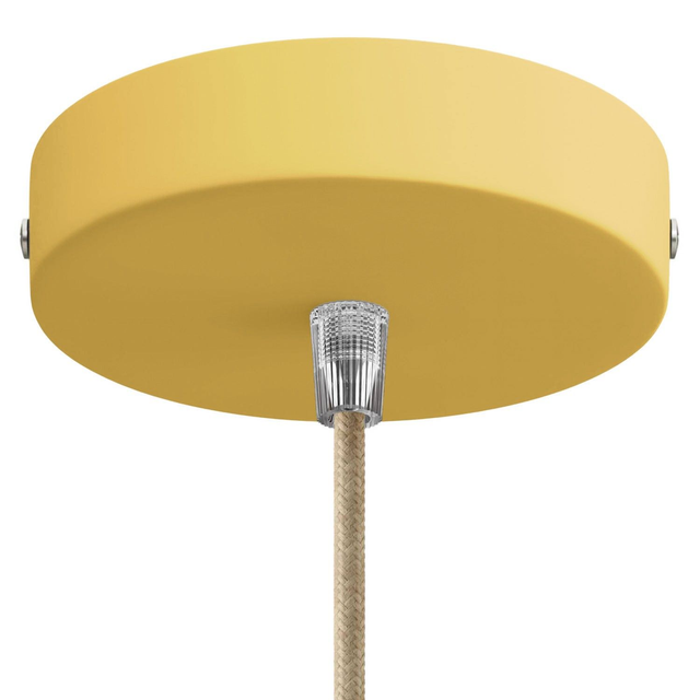 Zylindrischer Metall Senf Lampenbaldachin