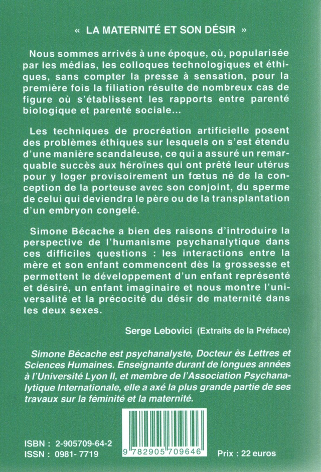 La maternité et son désir de Simone Bécache