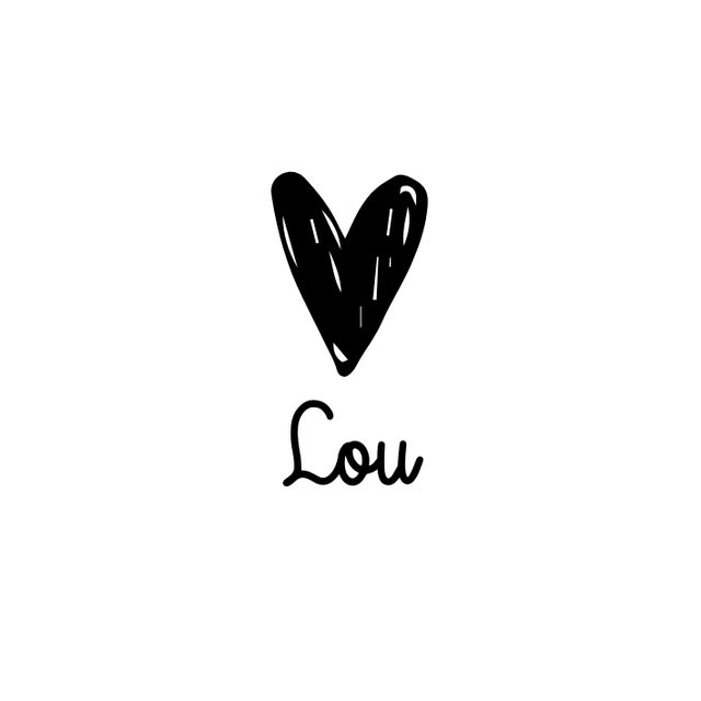 Lot de stickers papier &quot;Lou&quot; - Personnalisable