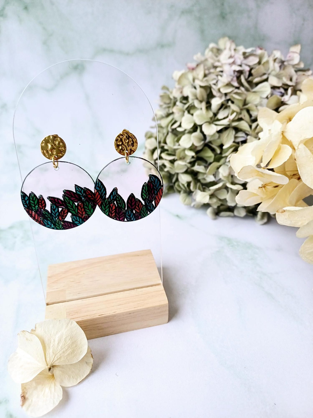 &quot; Florilège &quot; Boucles d&#039;oreilles verres de lunettes 