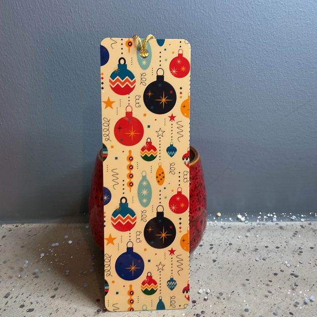 Handmade laminated Christmas bookmarks. Beautiful gift for book lovers. Stocking filler.