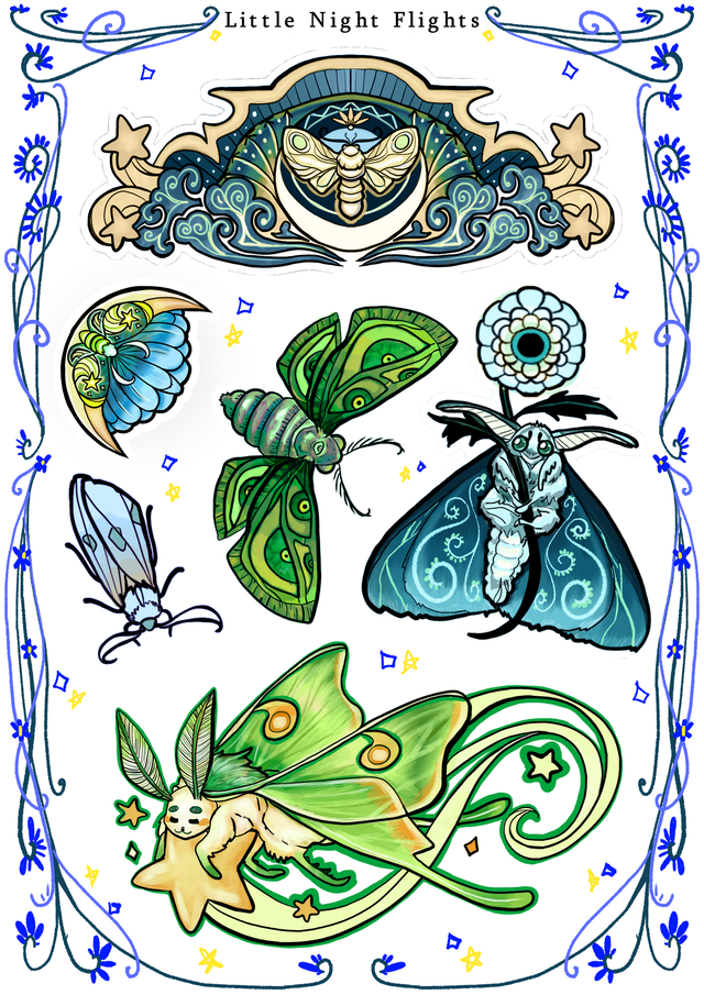 Little Night Flights Sticker Sheet