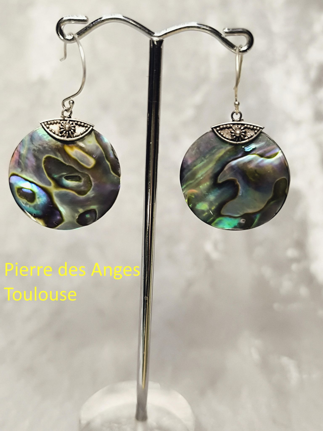 Boucle d'Oreilles Nacre Abalone