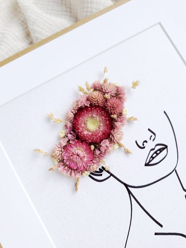 Illustration à fleurir - petit modèle - Modèle "Junon" PERSONNALISABLE