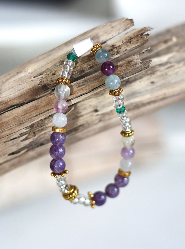 Bracelt Solo Perles d&#039;Harmonie - Paix &amp; Sérénité, Equilibre Clarté 1