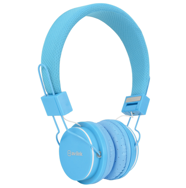 AV:LINK Children's Headphones with in-line Microphone Blue