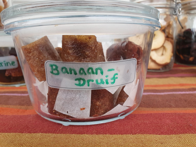 Banaan-druif roll-up