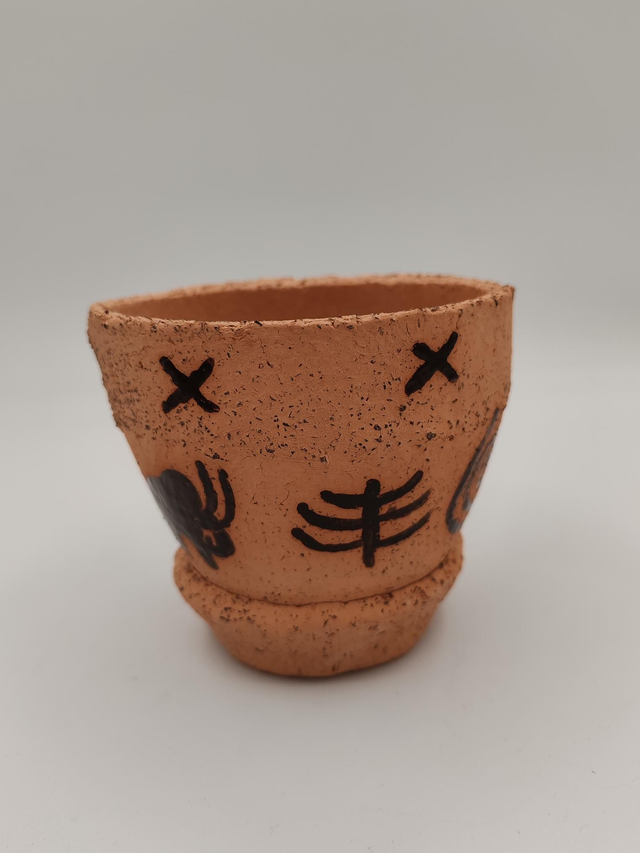 Vase style rupestre petit modèle