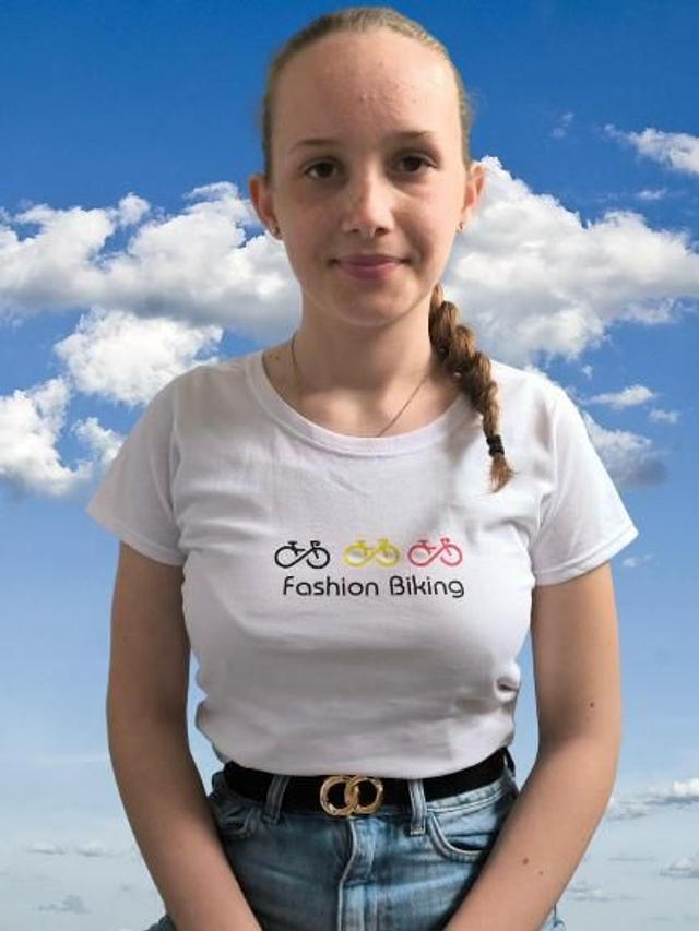 T-shirt Fashion Biking tricolore