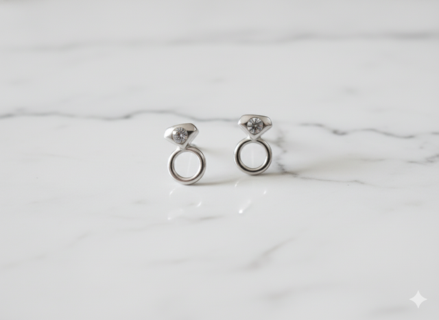 Boucles d'oreilles forme Bague 