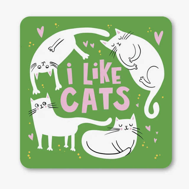 I like cats coasters Lucy Maggie 