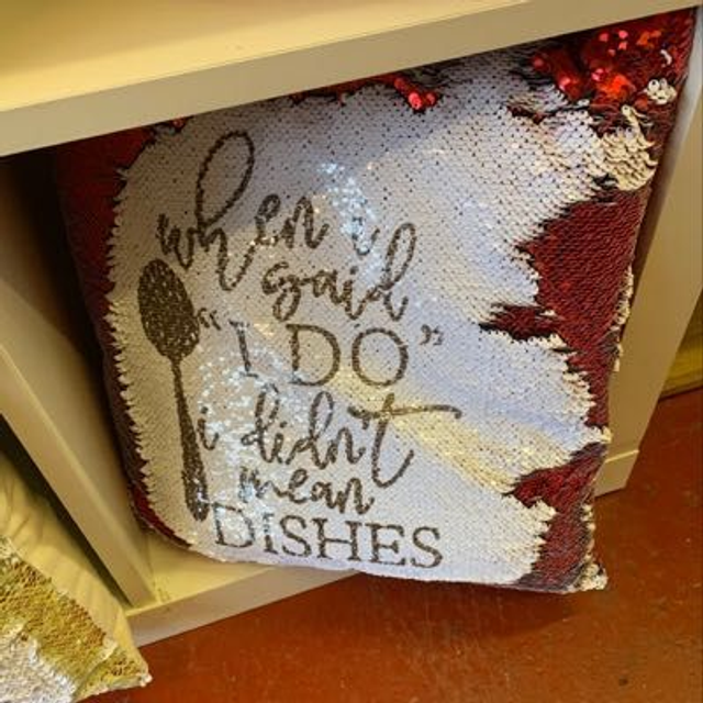 Personalised Sequin Cushion Cover