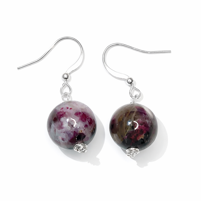 Boucles d’oreilles crochets Tourmaline