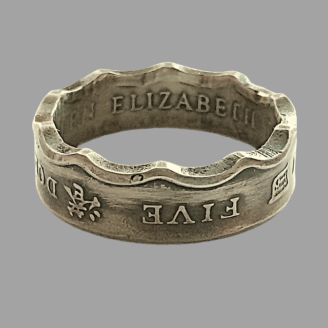 RESERVED FOR DAVID: Hong Kong 1, 2 &amp; 5 Dollar Coin Rings (4 pcs)