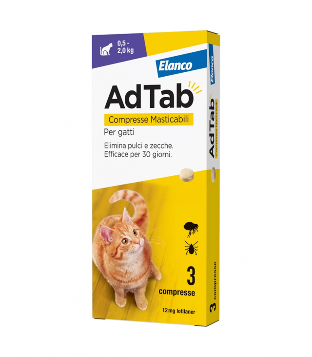 ADTAB COMPRESSE MASTICABILI GATTI 0.5-2 KG