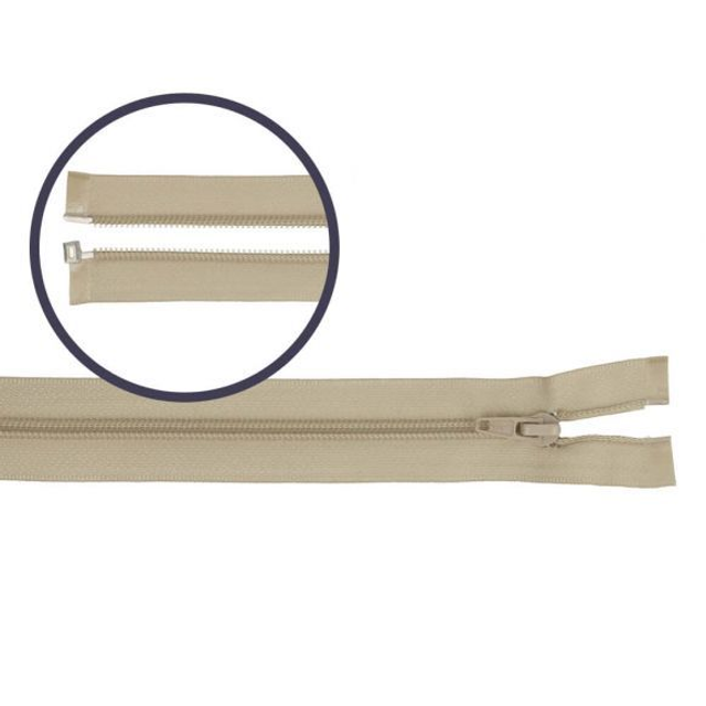 Spiraal rits 55 cm / kleur 572 deelbaar nylon beige 
