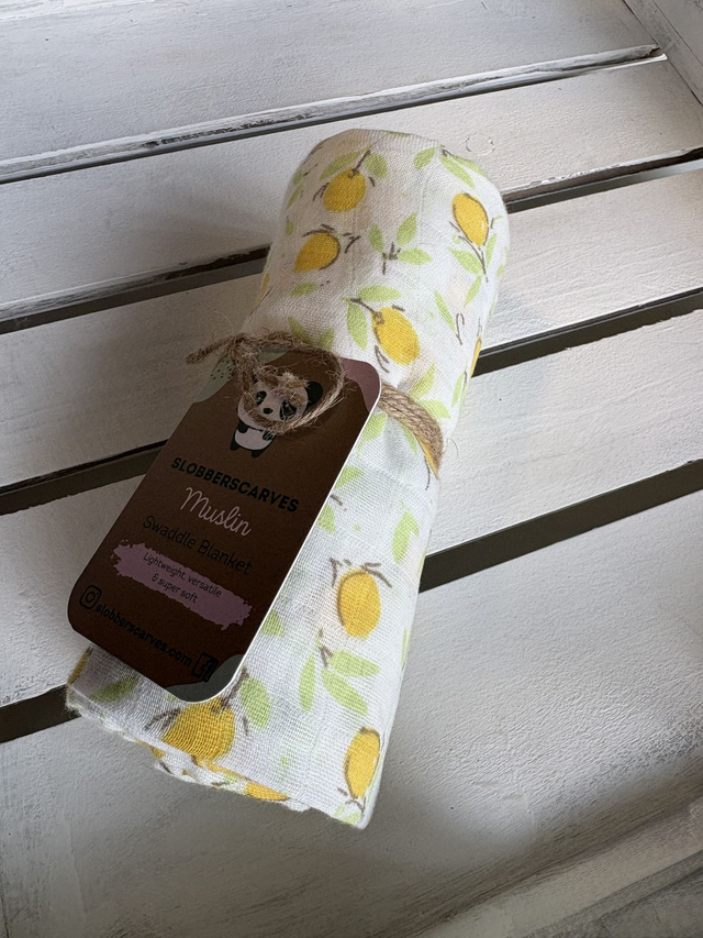 Lemons Bamboo Muslin Swaddle Blanket 