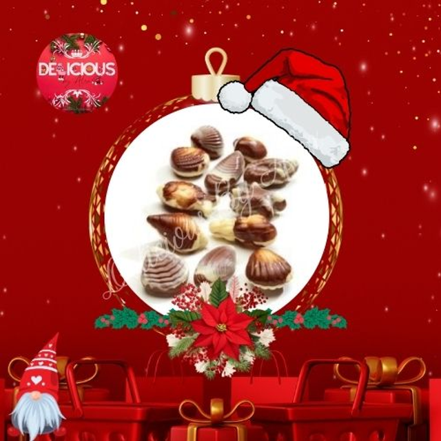 Assortiment de Fruits de Mer au Chocolat et Praliné de Noël - 100g ou par KG  