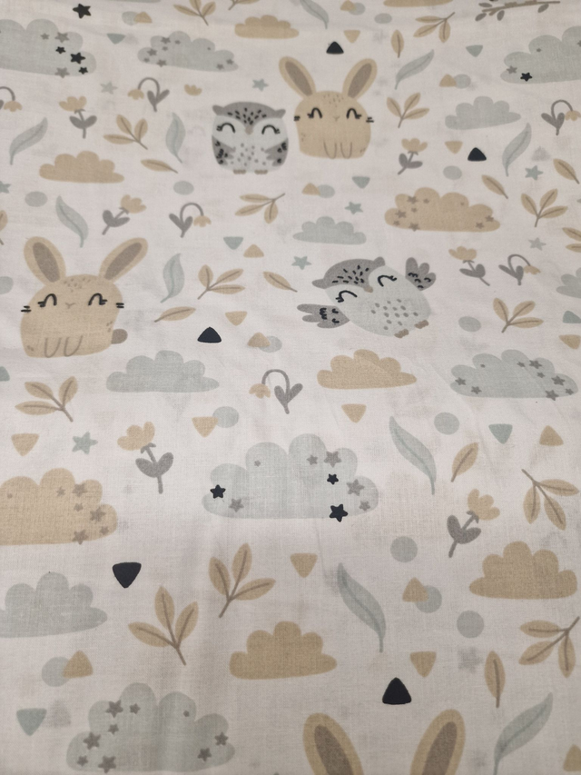 ALGODÓN BÚHOS Y CONEJOS