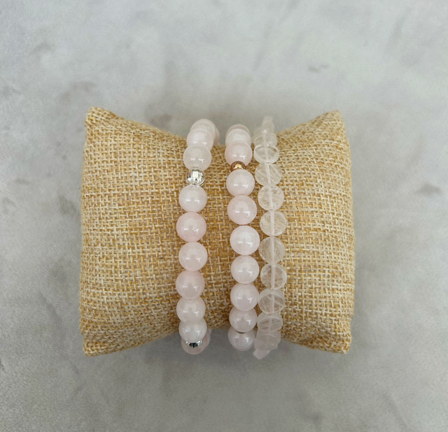 Rose quartz bracelets for self love 8mm