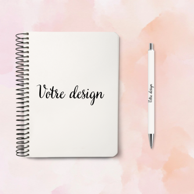 Ensemble Carnet à spirale + Stylo