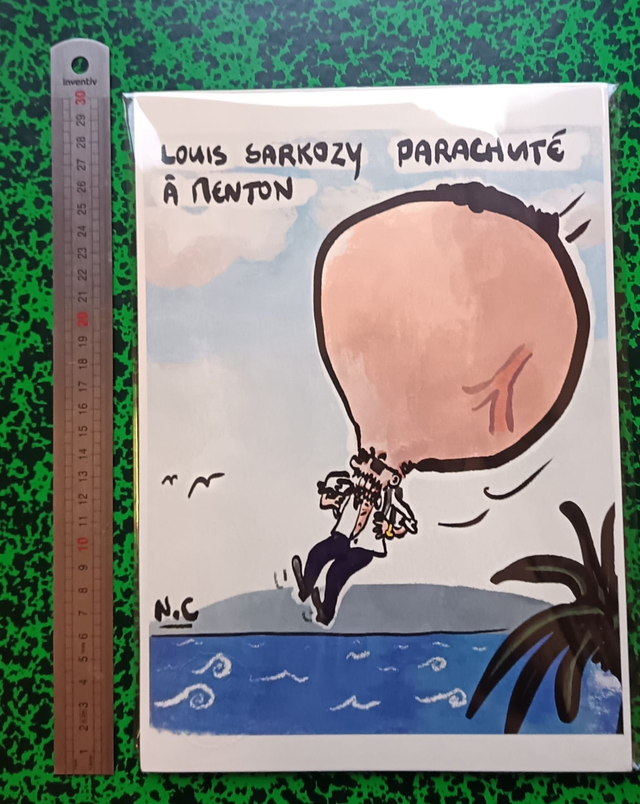 Tirage - A4 - Louis Sarkozy Parachuté - N.C dessinateur