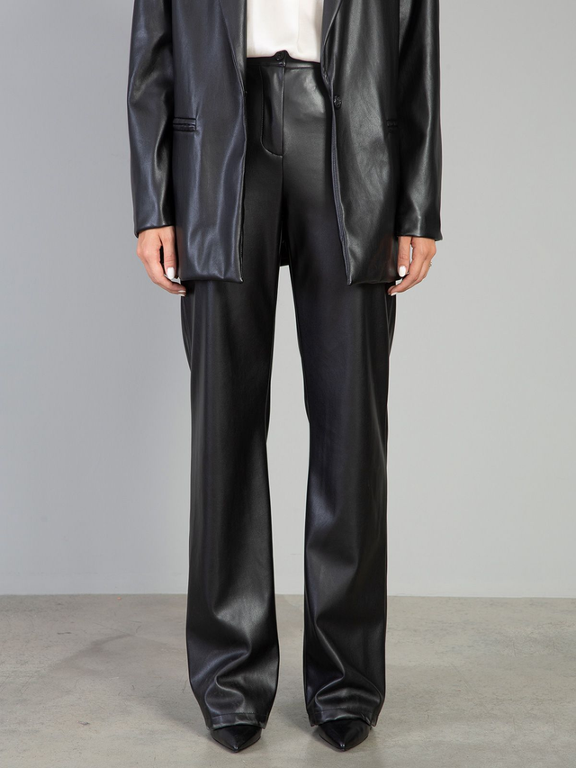 61017016 - BERNA DONNA Pantalone a palazzo in ecopelle